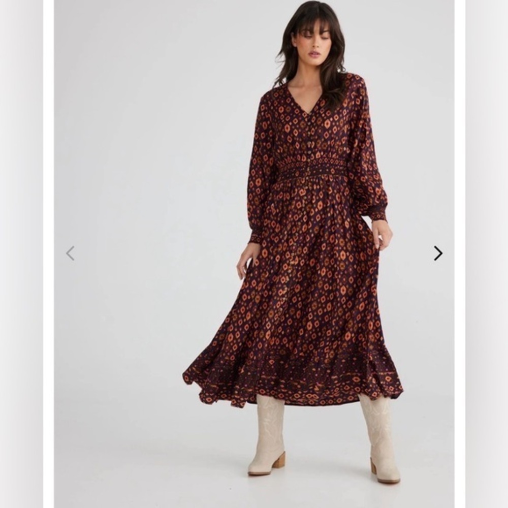 Talisman long maxi Halcyon Dress size small.